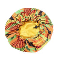Wholesale Double Sided Elastic African Batik Hair Round Baby Satin Drawstring Sleep Silk Bonnet