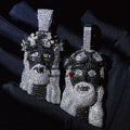 Custom Made Iced Out Vvs GRA Certificated Jesus Head Black Moissanite Pendant