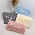 2Days Drop Shipping Custom Personalized Embroidered Custom Baby Name Blanket Baby Shower Newborn Gift