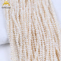 Goldleaf Jewelry Natural White 3-4mm 2A-3A Mini Freshwater Potato Shaped Pearls Real Loose Beads for Making Jewelry