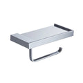 Modern Stainless Steel No Drilling Self-adhesive Toilet Paper Holder & Phone Shelf for Bathroom Shower Room Home Hotel