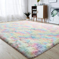 Wholesale Hot Sale Shag Area Rugs Ultra Soft Fluffy Carpet Non-Slip Tie-Dyed Floor Carpet for Girls Kids Room Living Room
