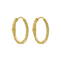 Minimalist 18K Gold Plated S925 Sterling Silver Irregular Earrings Ins Simple Frosted Matte Hoop Earrings