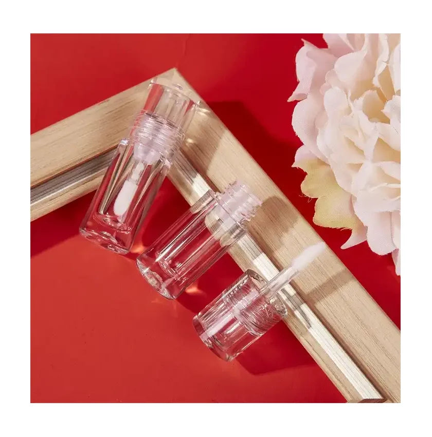 2ml Custom Logo Transparent Round Empty Plastic Lip Gloss Tube Eyeliner Tubes With Wands for Concealer Liquid Foundation