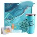 Christmas With Custom Logo Creative Business Gift Set Items Blue Cup Socks Eye Mask 7 Pieces Mothers Day Set Well Soon Gift Get