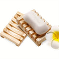 Custom Rectangular Wooden Soap Tray Handcrafted Sink Drainer and Soap Saver Holder for Bathroom Shower Set
