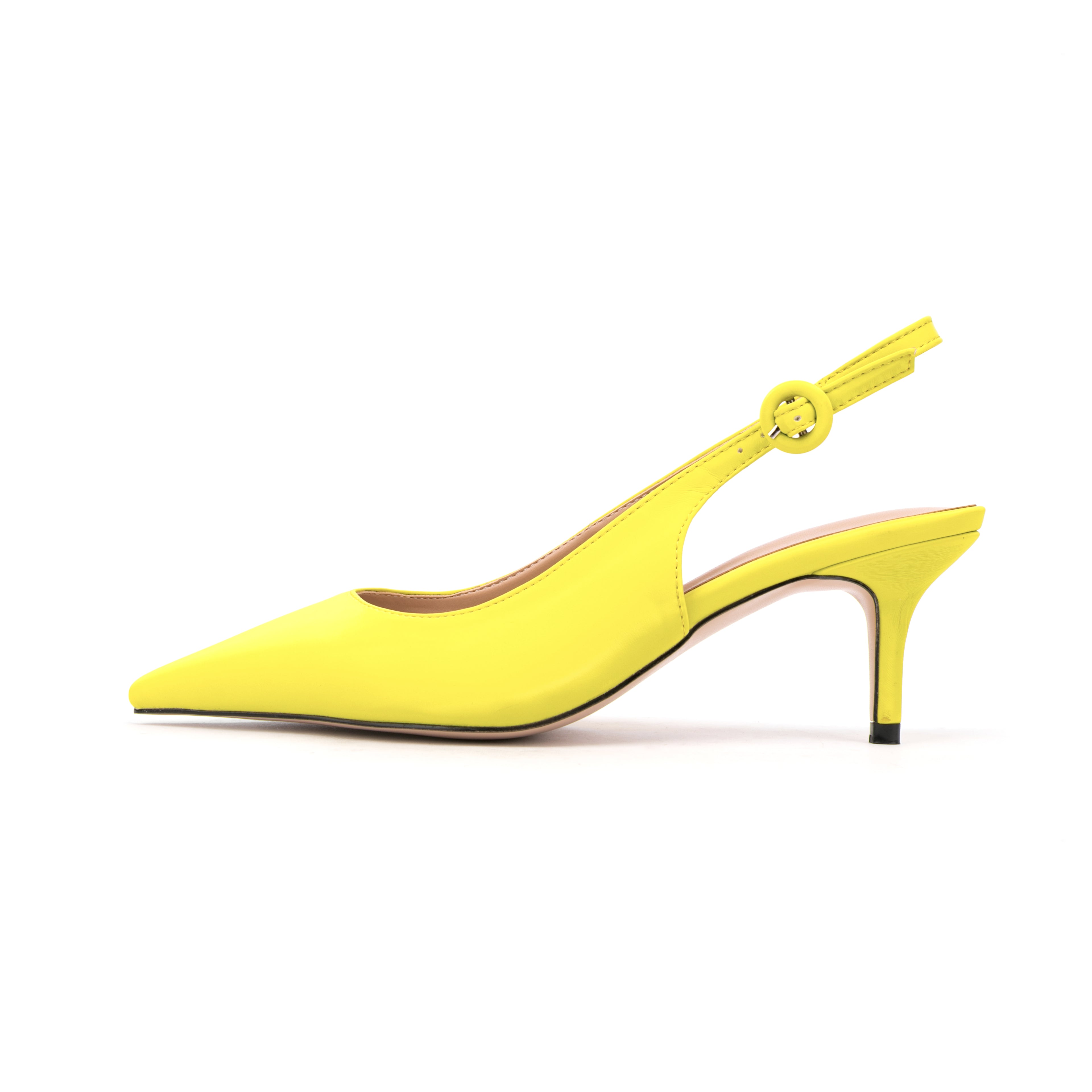 Elegant Summer Heel Single Shoes Pointed Toe Hollow Women's Kitten Heels Slingback Sandals