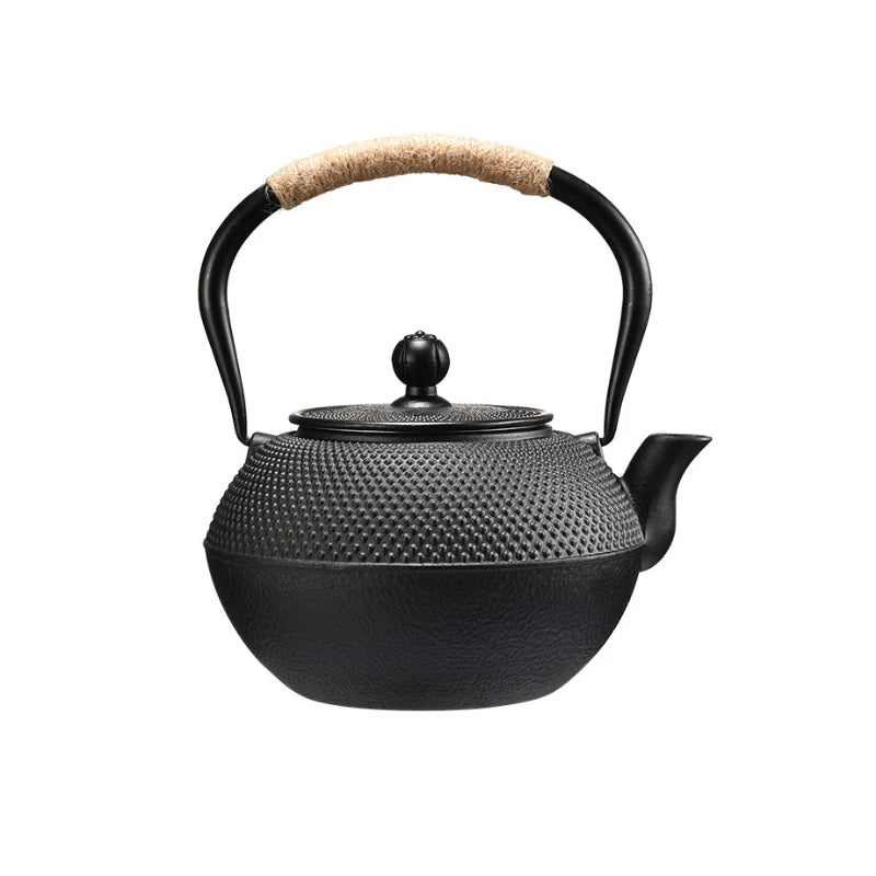 Japanese Style Cast Iron Electric Ceramic Stove Tea Kettle Metal Boiling Water Kettle with Filter Charcoal Fire for Making Tea