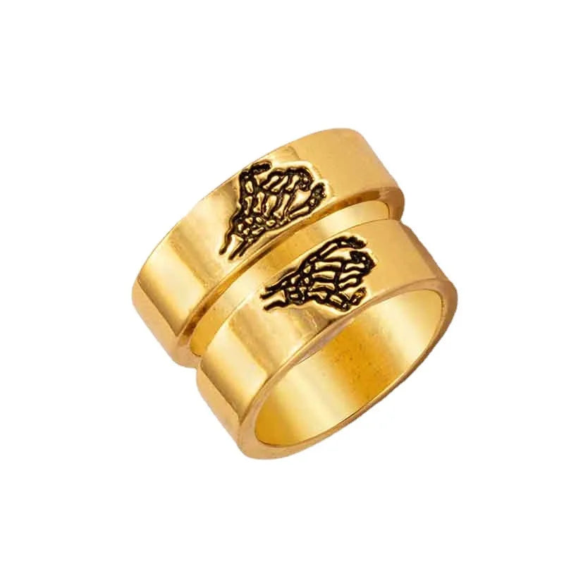 2022 Fashion Cute Silver Butterfly Couple Rings For Lover Women Men Metal Geometric Heart Star Moon Ring Set Gift Jewelry
