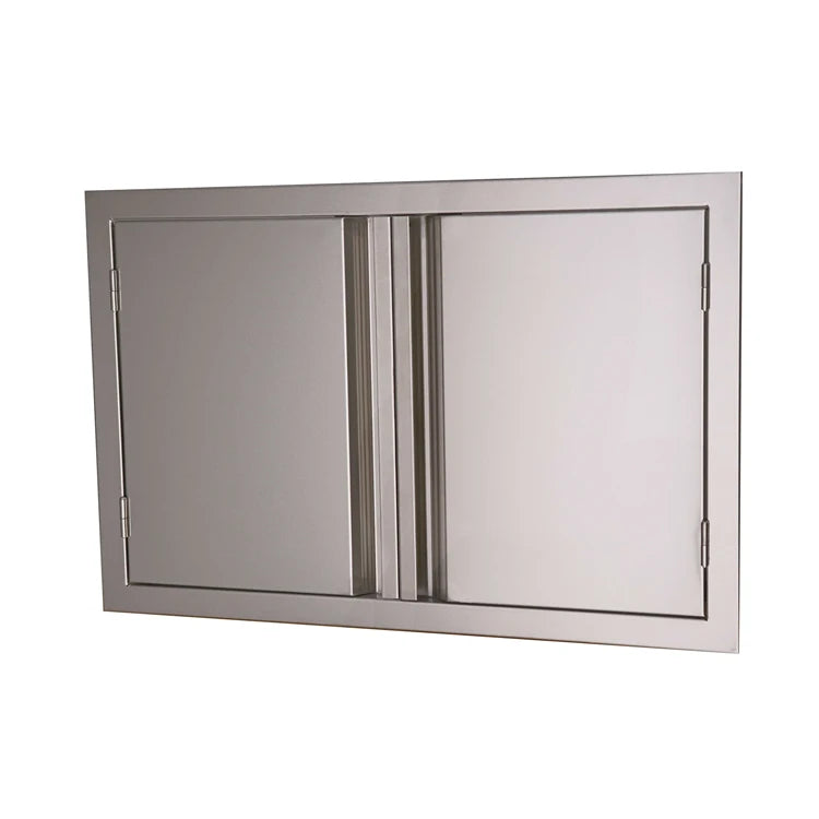 Double Door Built-in BBQ Island Kitchen Cabinets Stainless Steel SUS 304 Brushed Finish Modern Outdoor 33x22x3 Inch Hinge CN;JIA