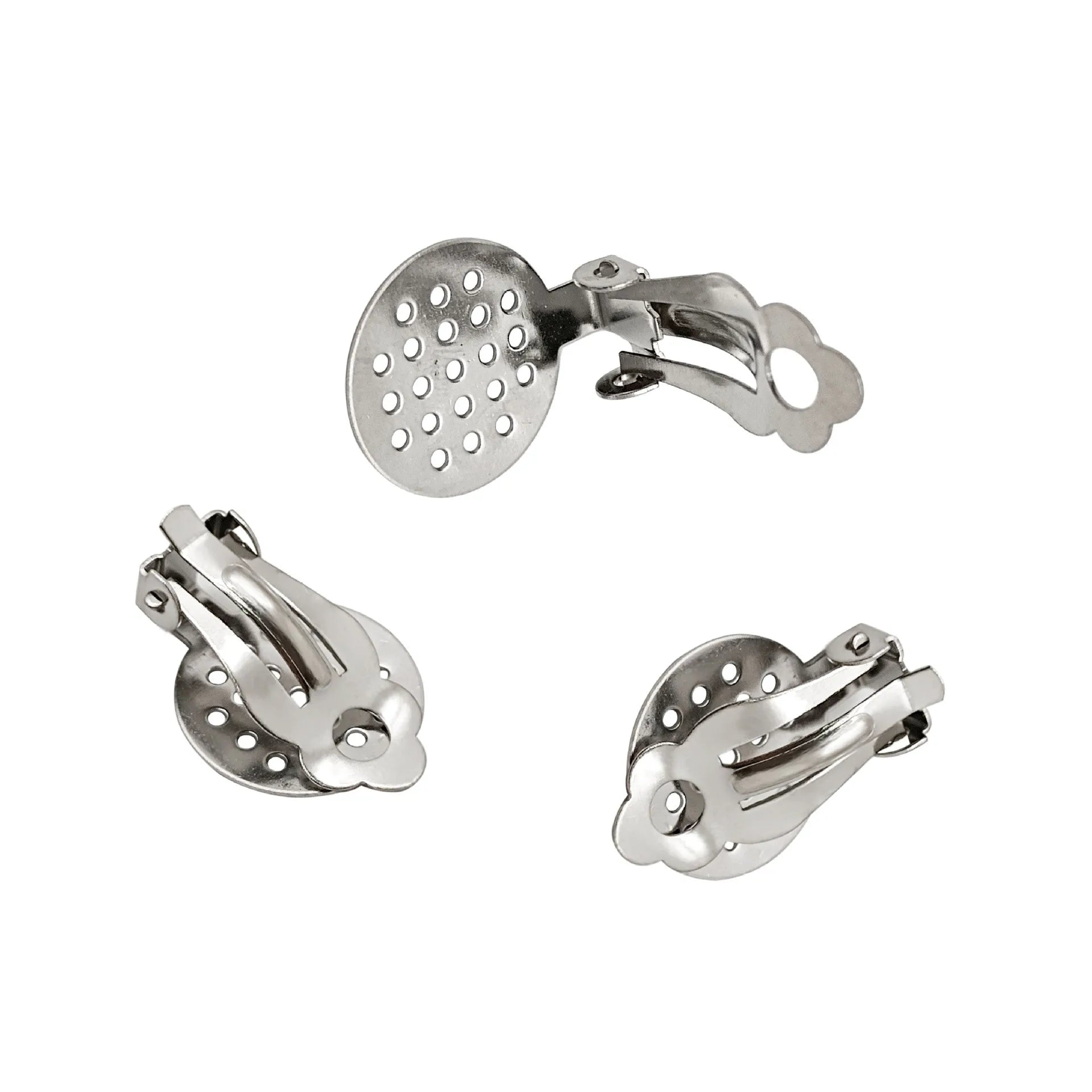 DIY Jewelry Earrings Accessories Frog Ear Clip on Earring Findings Backs With Hanging Hole Without Pierced