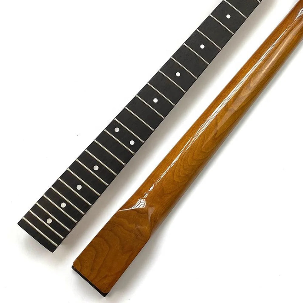22 Frets Glossy Electric Guitar Neck Glossy TL Roasted Maple Guitar Neck with Rosewood Fretboard
