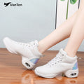 Custom Women's Jazz Dance Shoes White Fitness Black Cheerleading Shoes
