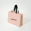 Wholesale Luxury Custom Logo Pink Shoe Boutique Gift Packaging Screen Printing Paper Cardboard Bags for Birthdays Clothing Fur