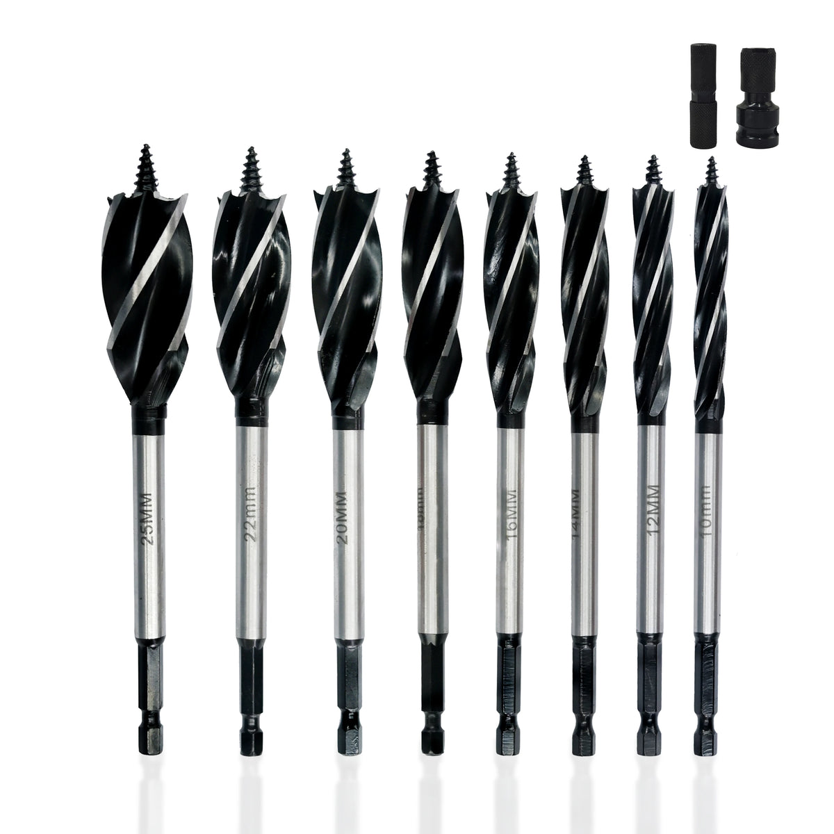 100% Inspection Woodworking Auger Drill Bit Sets Hex Shank 4 Flute Wood 600Mm Auger Drill Bit