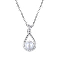 Elegant 925 Silver Zirconia Pendant Necklace Sophisticated Lady Jewelry