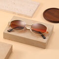 2024 Metal Frame Shades Vintage Sun Glasses Luxury Sunglasses Retro Oval Sunglasses for Women Men