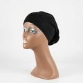 Solid Color Cotton Hijab Caps Soft Bottoming Hat Cap Muslim Girls Women Under Scarf Inner Cap Black Turban