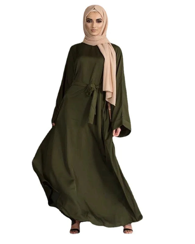 2023 Dubai Turkey Solid Color Nida Fabric Abaya Simple Modest Kaftan Islamic Clothing for Women Plain Muslim Dresses MOQ 2pcs