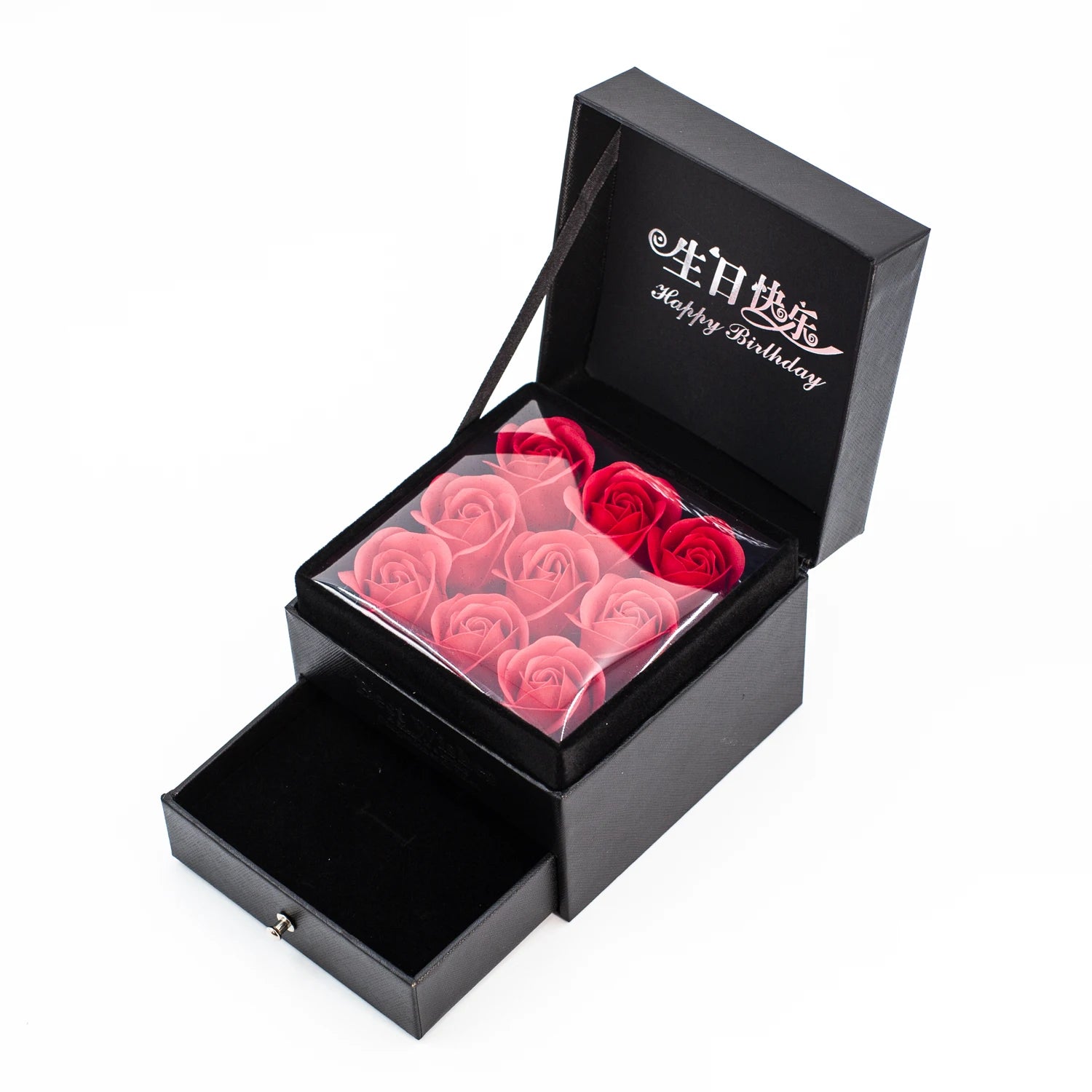 Custom Luxury Double Special Shape Watch Magnetic Flower Gift Set Paper Cosmetic Box with Your Own Logo