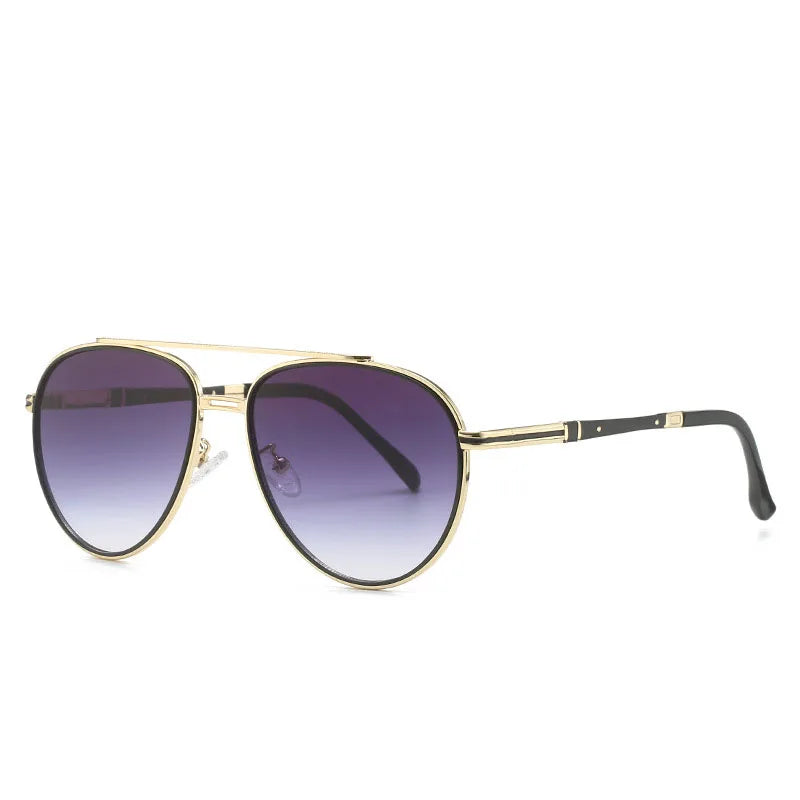 Driving Sunglasses for Men Metal Oval Sun Glasses Fashion Brand Designer Sun Shades UV400