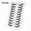 Popular Half Short Eyelashes 3d Corner Lashes With Custom Eyelash Packaging 10 Pairs Half Eyelashes Custom Logo