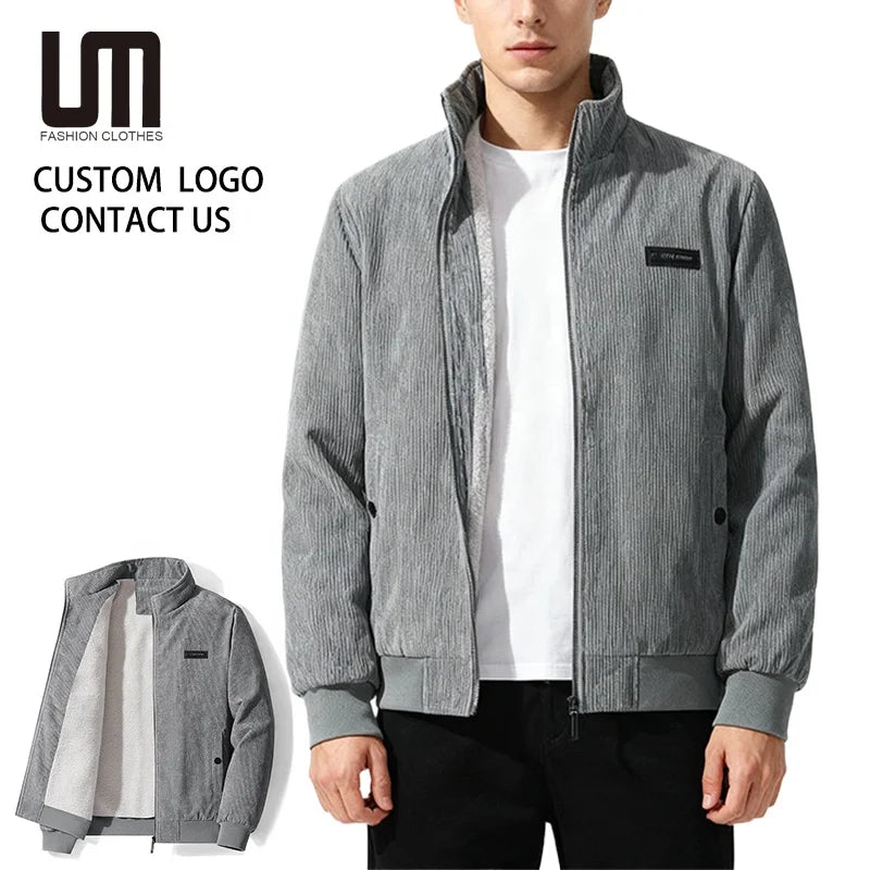 Wholesale New Men Winter Fleece Jacket - Korean Oversized Streetwear Parka Coat (OEM/ODM Custom Service)