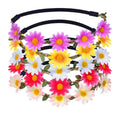 Daisy Flower Headband Floral Crown Sunflower Bohemian Garland Wreath Party Wedding Beach Photo Props Adjustable Elastic Ribbon