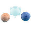 Earth Moon Candle Molds 3D Globe Shaped Epoxy Resin Mold for Bath Salt Soap Making Home Decoration Silicone Molde Bath Bomb