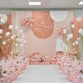 New Design Wedding Decoration Pink Artificial Flower Floor Row Hanging Flowers