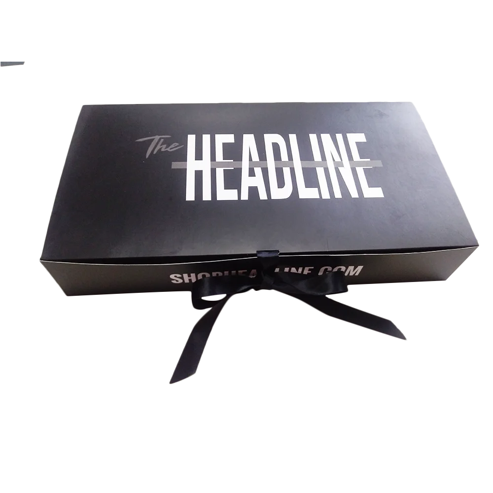 Custom Logo Men's Hair Care Package Vendor Black Hair Comb Packaging Box Foldable Hair Extensions Premium Packaging