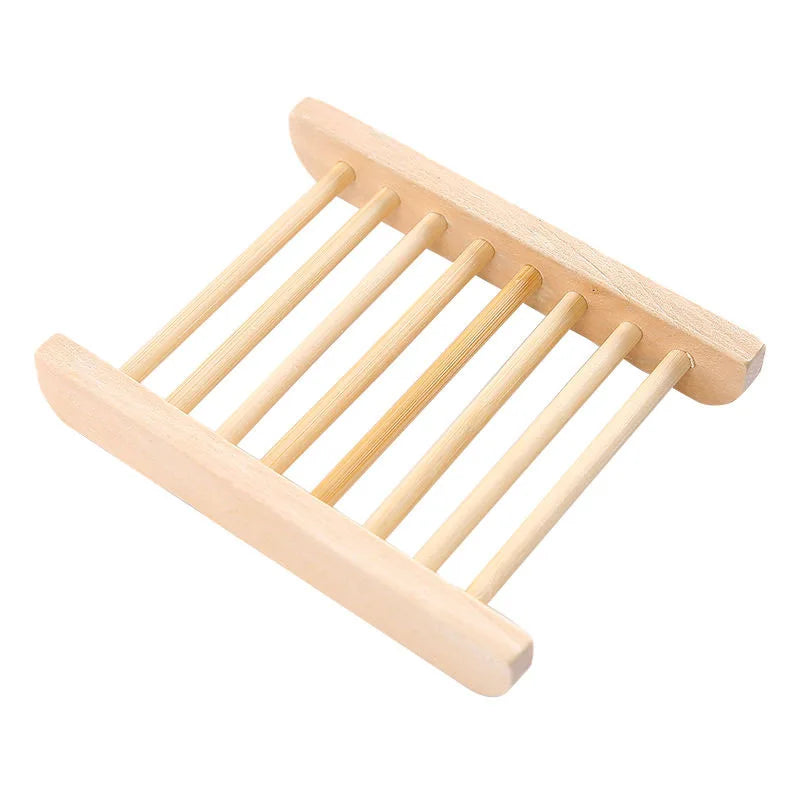 Natural Wooden Soap Dish Tray Holder Creative Storage Soap Rack Plate Box Container Bath & Toilet Supplies for Shower Bathroom