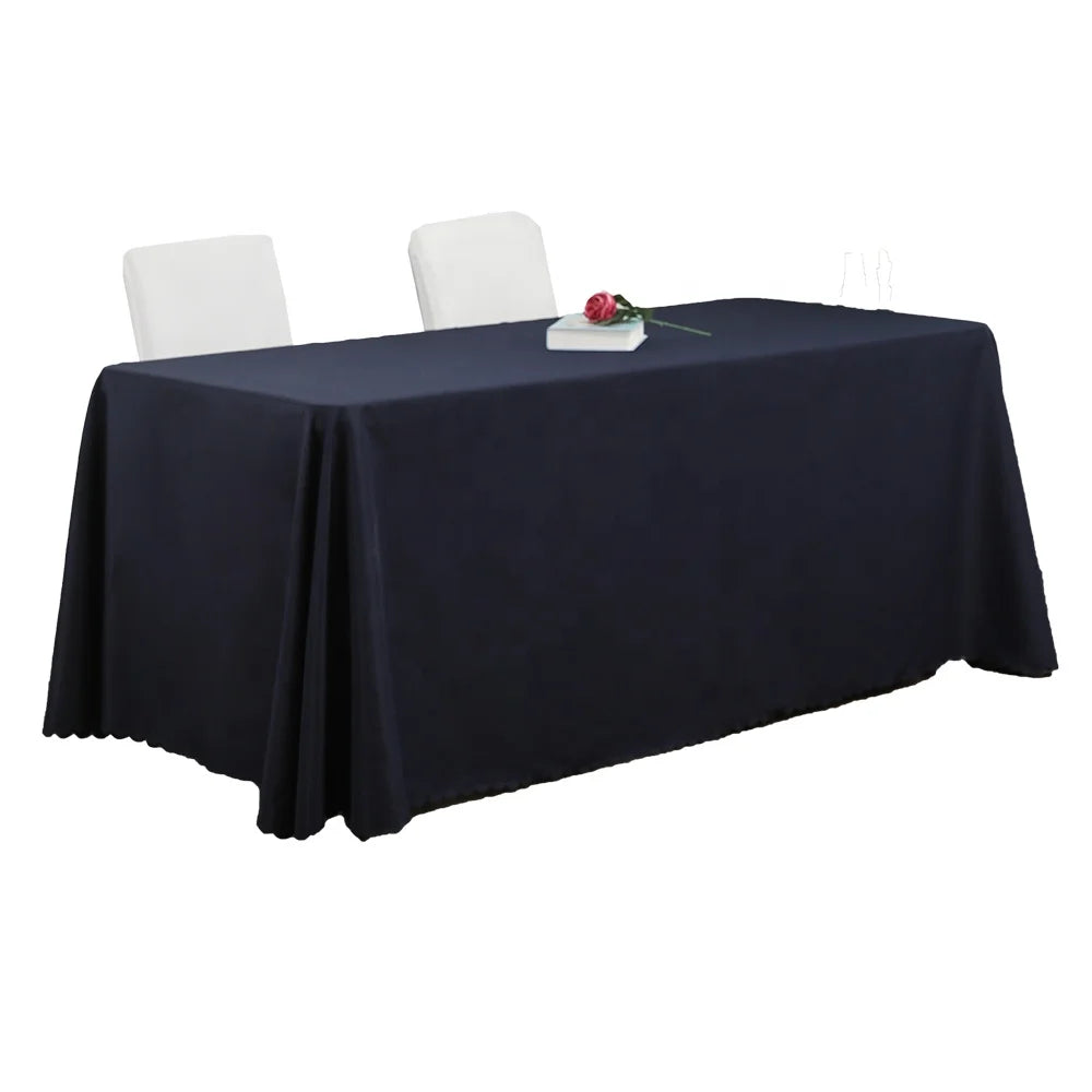 6ft 8Ft Rectangular Polyester Tablecloths for Wedding Party