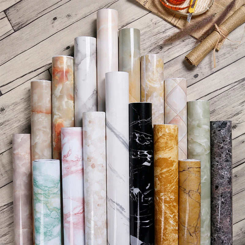 UDK Modern Design Marble Wall Paper Vinyl Adhesive Wallpaper Sticker Cheap Price PVC Waterproof for Kitchen or Apartment