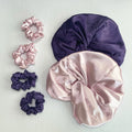 Women Artificial Silk Satin Night Sleeping Bonnet Double Layer Soft Sleep Turban for Hair Care