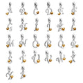 26 English Letter Pendants Brass Initial Alphabet for Fashionable Necklaces and Charms