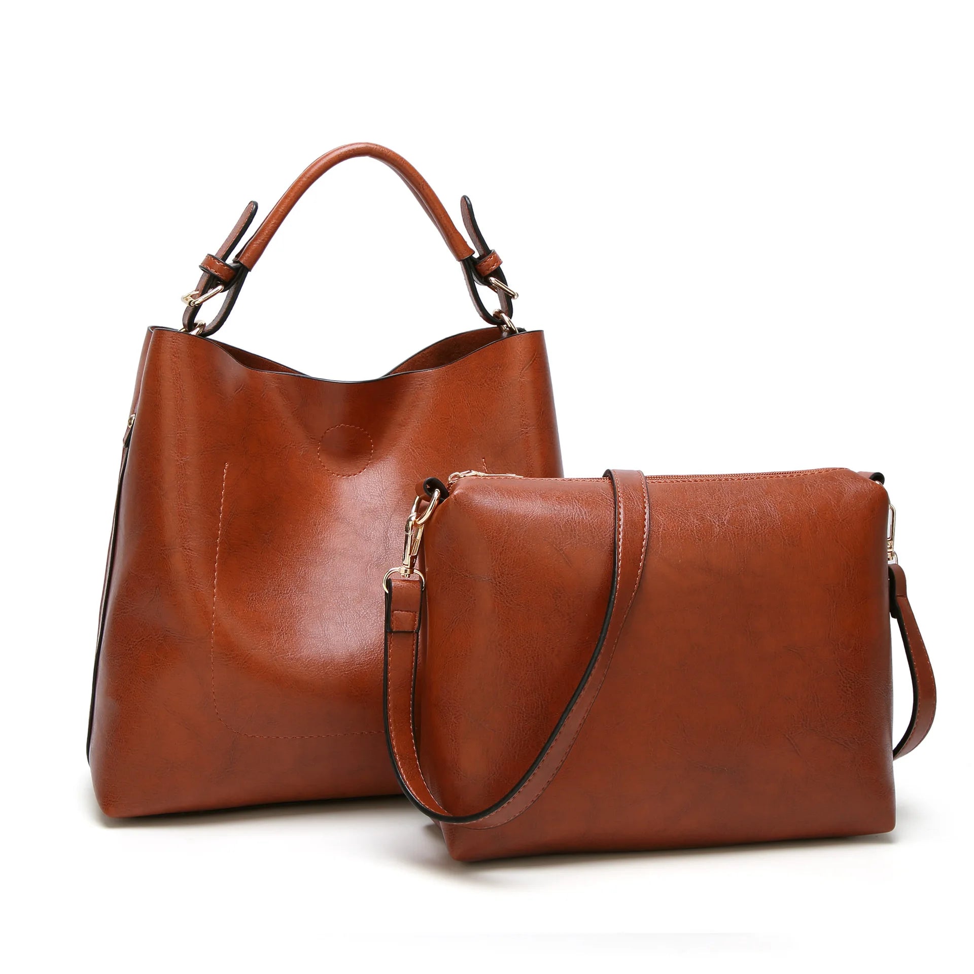 Wholesale Luxury Women's PU Leather Tote Bags Custom Logo Designer Handbags Set with Luxury Logo Fashion Women's Purses
