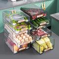 OWNSWING Refrigerator Food Container Pantry Organization and Storage Bins Plastic Stackable Food Container With Drawers