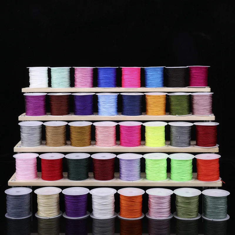 Assorted Colors Macrame Beading Thread Nylon Cord on Rolls for Jewelry Making