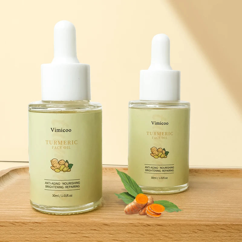 Wholesale Face Oil Skin Care Turmeric Extract Vitamin E Curcuma Whitening Hydrating Cosmetics Beauty Facial Skincare Serum Oil
