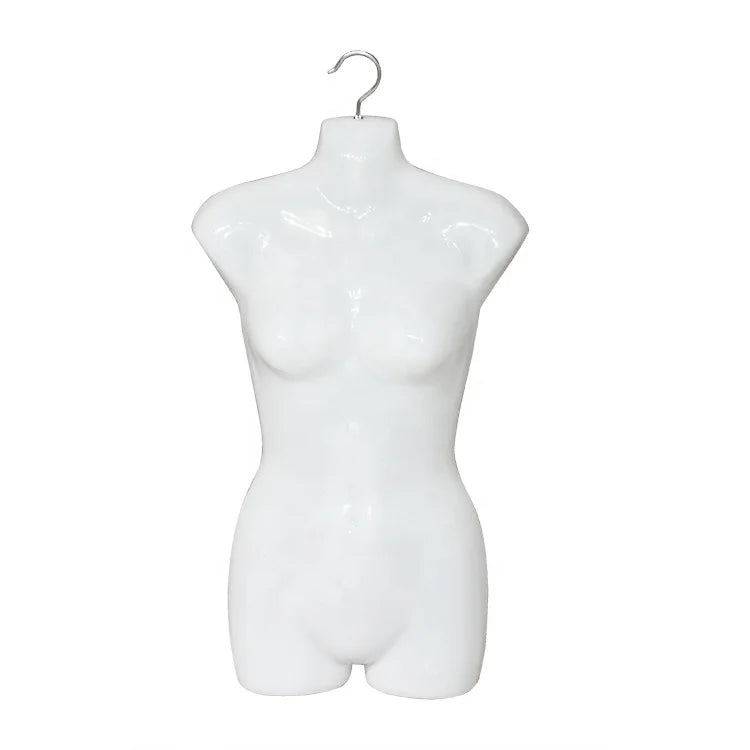 Factory Supply Cheap Torso Half Shinny and Dress Display Swimwear Underwear Shop Female Hanging Plastic Mannequins