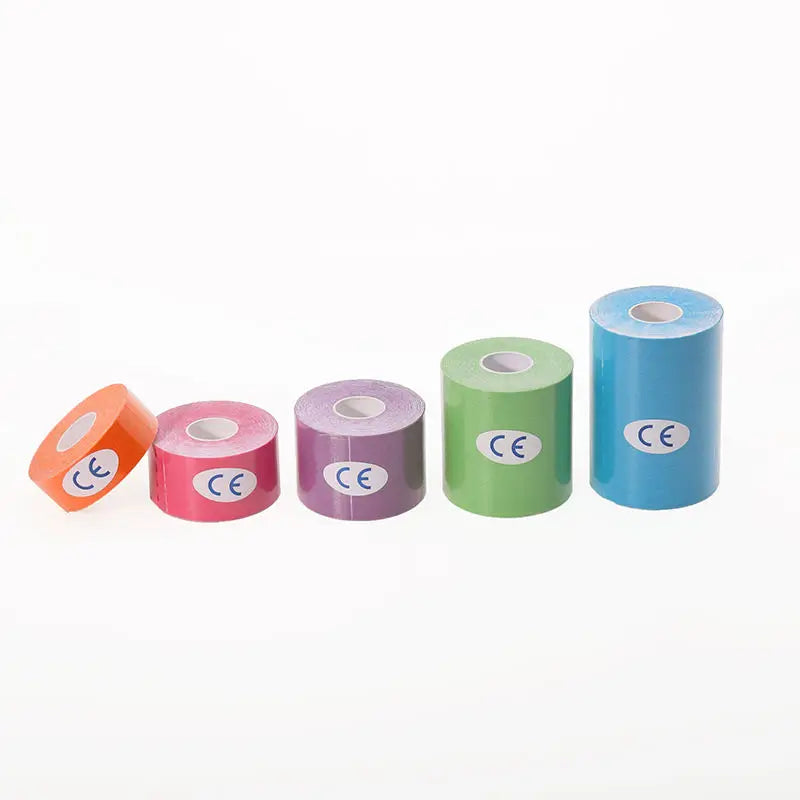 Hypoallergenic 5cm 5m Elastic Cotton Sports Muscle Kinesiology Therapeutic Athletic Tape for Therapy Recovery Breathable