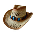 Stock Men Straw Hat USA American Western Texas Cowboy Hat Shapable Brim Sombreros Paper Straw Cowgirl Hat