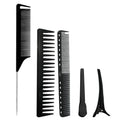 Beauty Salon Equipment Hair Styling Products Clip Stainless Steel Pin Tail Hair Extension Wide Tooth Comb Sets