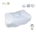 Ergonomic Adjustable Memory Foam Cervical Bed Pillow Orthopedic Contour Neck Support for Side Back Stomach Sleepers Knitted