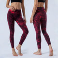 SHINBENE Classic 3.0 Workout Yoga Pants for Women Spandex Tie Dye Leggings with No Camel Toe Plus Size XL Print Pattern Exercise