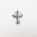 Customized Belt Accessaries Metal Saddle Cross Shape Rhinestone Western Conchos Slider Cross Rhinestone Buckles with Metal Rings
