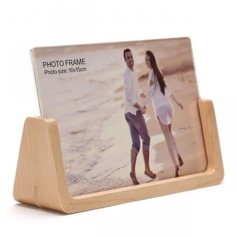Customized Bamboo U-shaped Photo Frame Creative Wedding Photo Setting Company Wood Frame