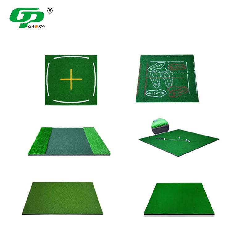 Gaopin GP-15151 Factory Custom Premium Nylon 66 Artificial Hitting Turf Pro Driving Range Golf Practice Mat 1.5m X 1.5m Durable