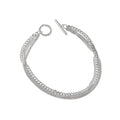 Multi Strand Toggle Bracelet Fine Jewelry 925 Sterling Silver Women Bracelets